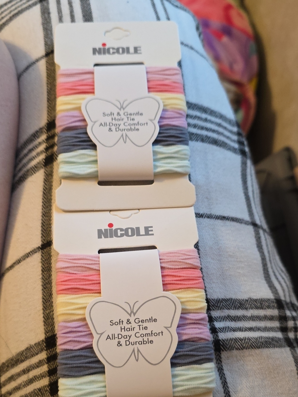 Nicole Kids Pastel Multicolor Hair Tie Pack - Soft & Gentle Elastic Bands